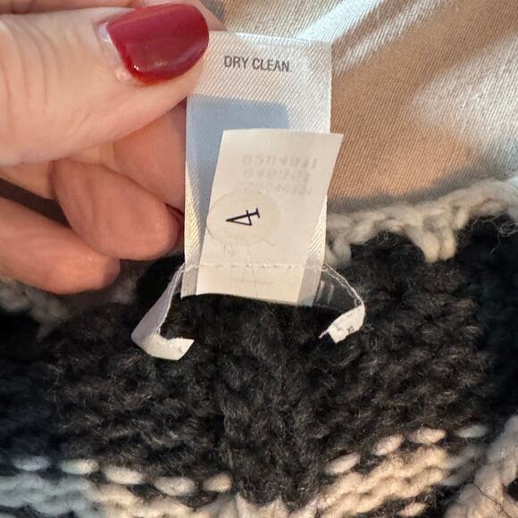 J.Jill Wool Blend Cape Poncho Women's OS One Size Fits Most Gray Nordic - Picture 5 of 8